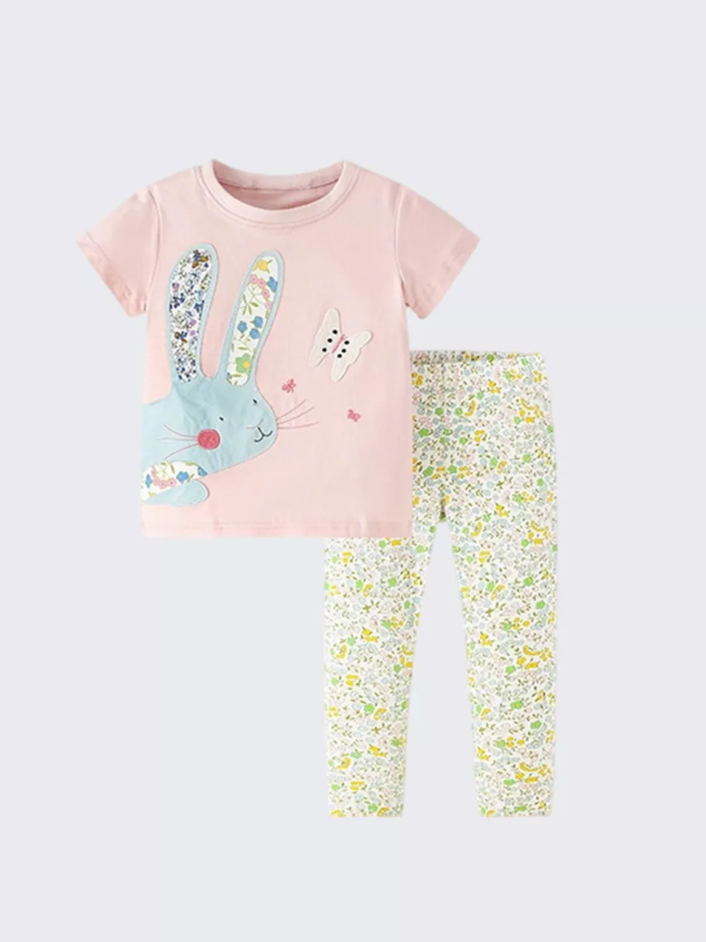 Children's Floral Bunny Top & Pants Set, image 4