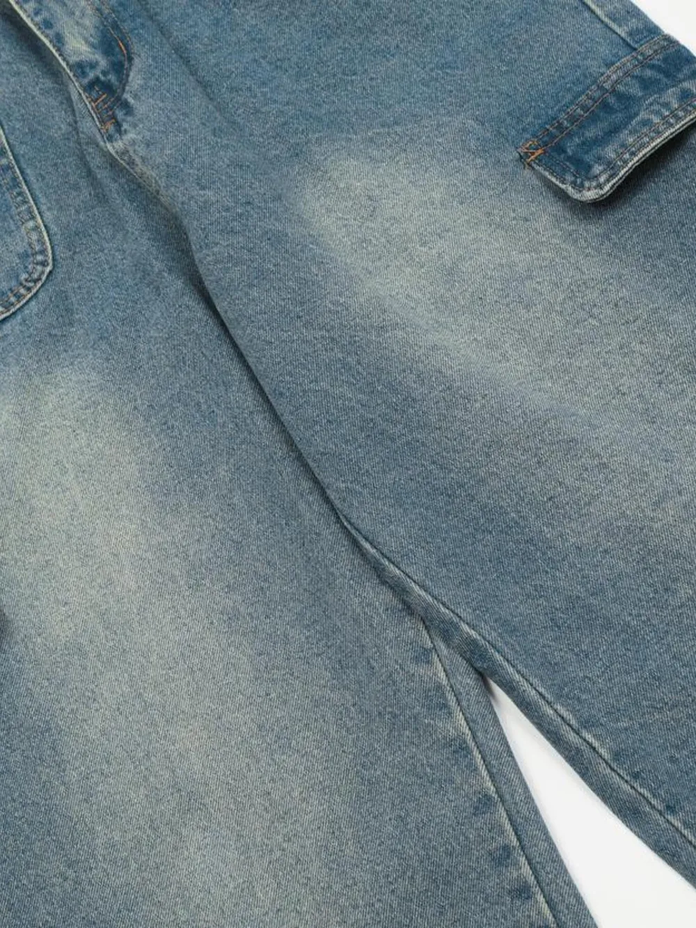 Men's Washed Multi-Pocket Cargo Jeans, image 14