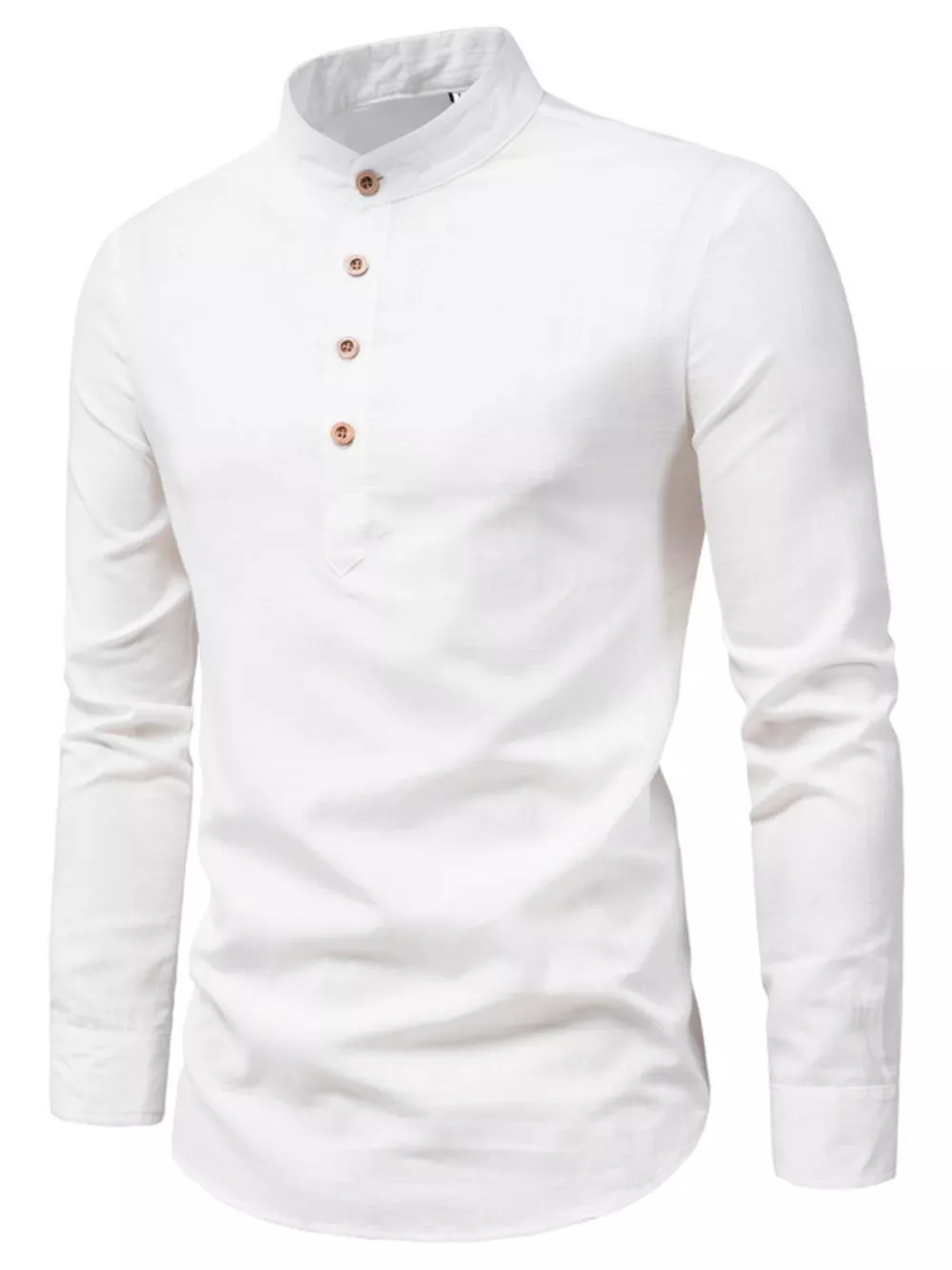 Men's Plus Size Button Detail Long Sleeve Shirt, image 11