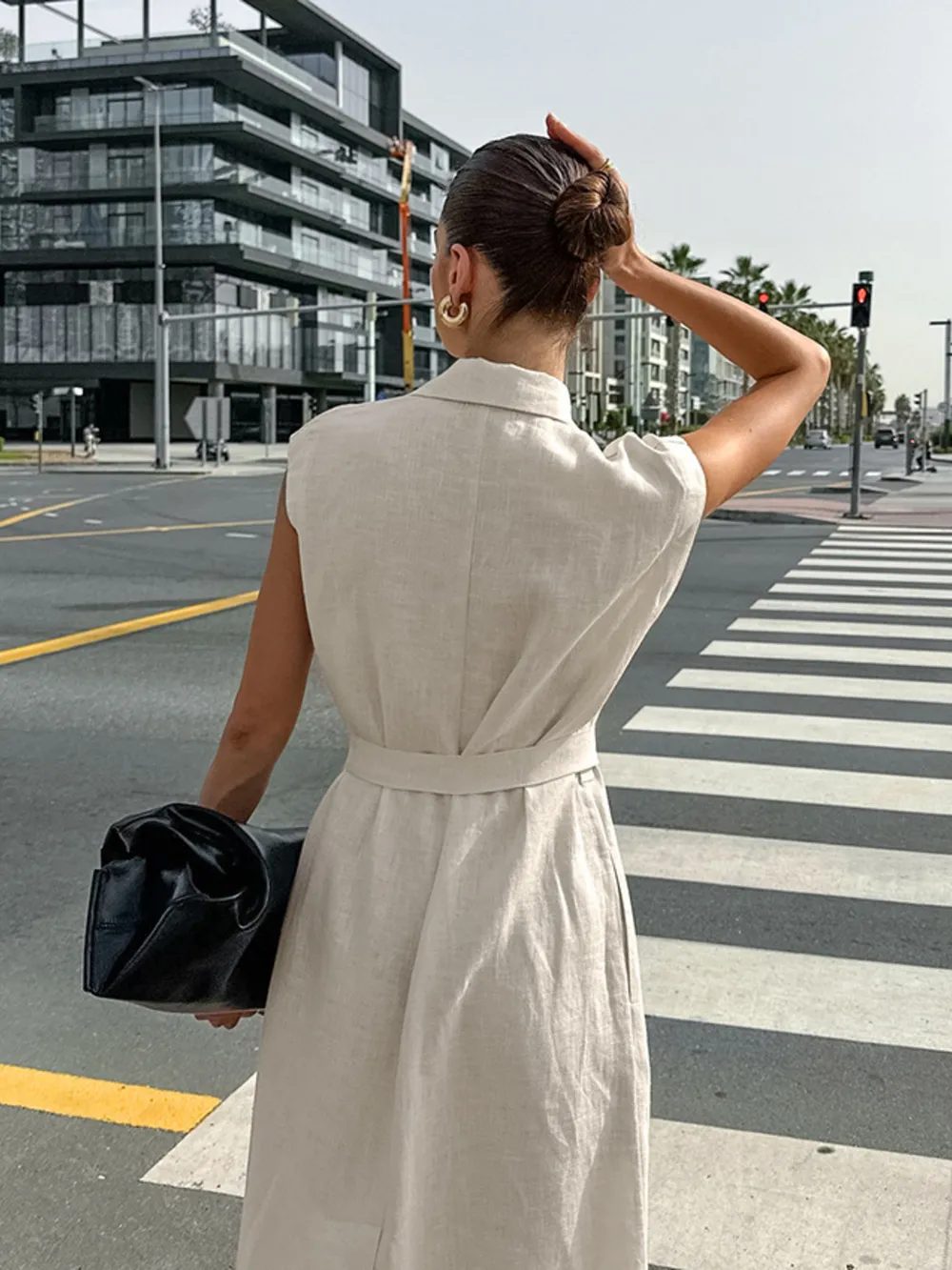 Tie Waist Cap Sleeve Maxi Dress, image 4