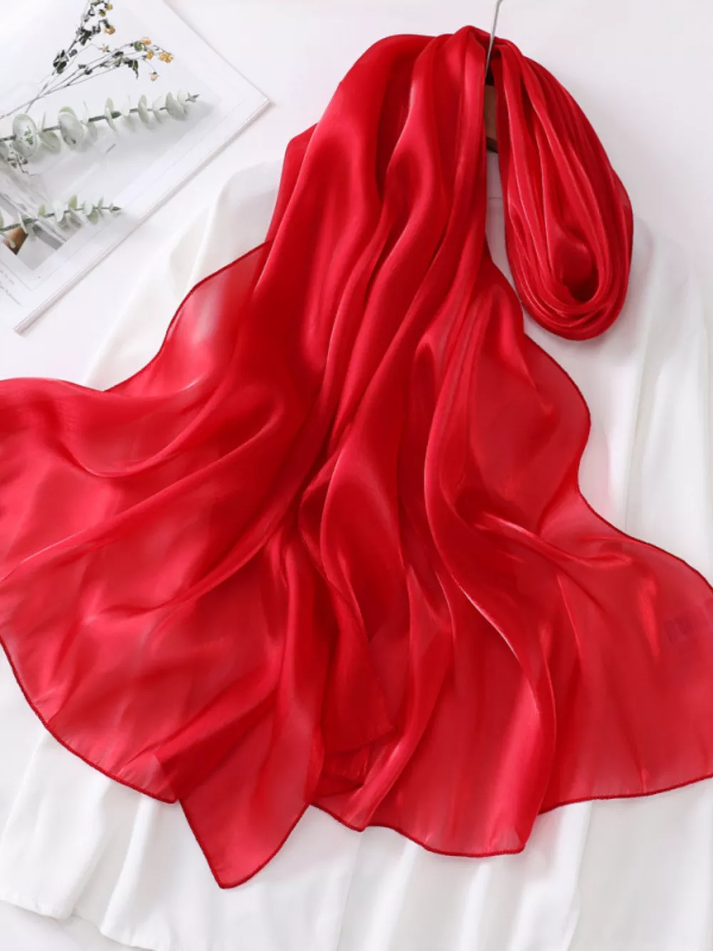 Solid Color Organza Scarf, image 10