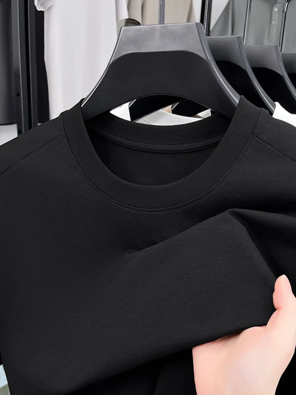 Men's Plus Size Round Neck Short Sleeve T-Shirt, image 3