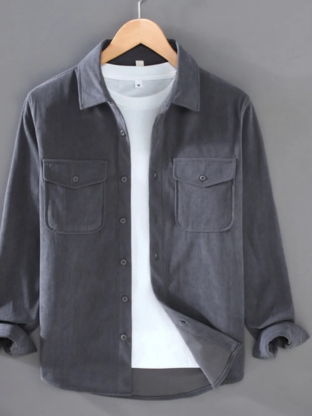Men's Plus Size Button Down Collared Neck Shirt, image 4