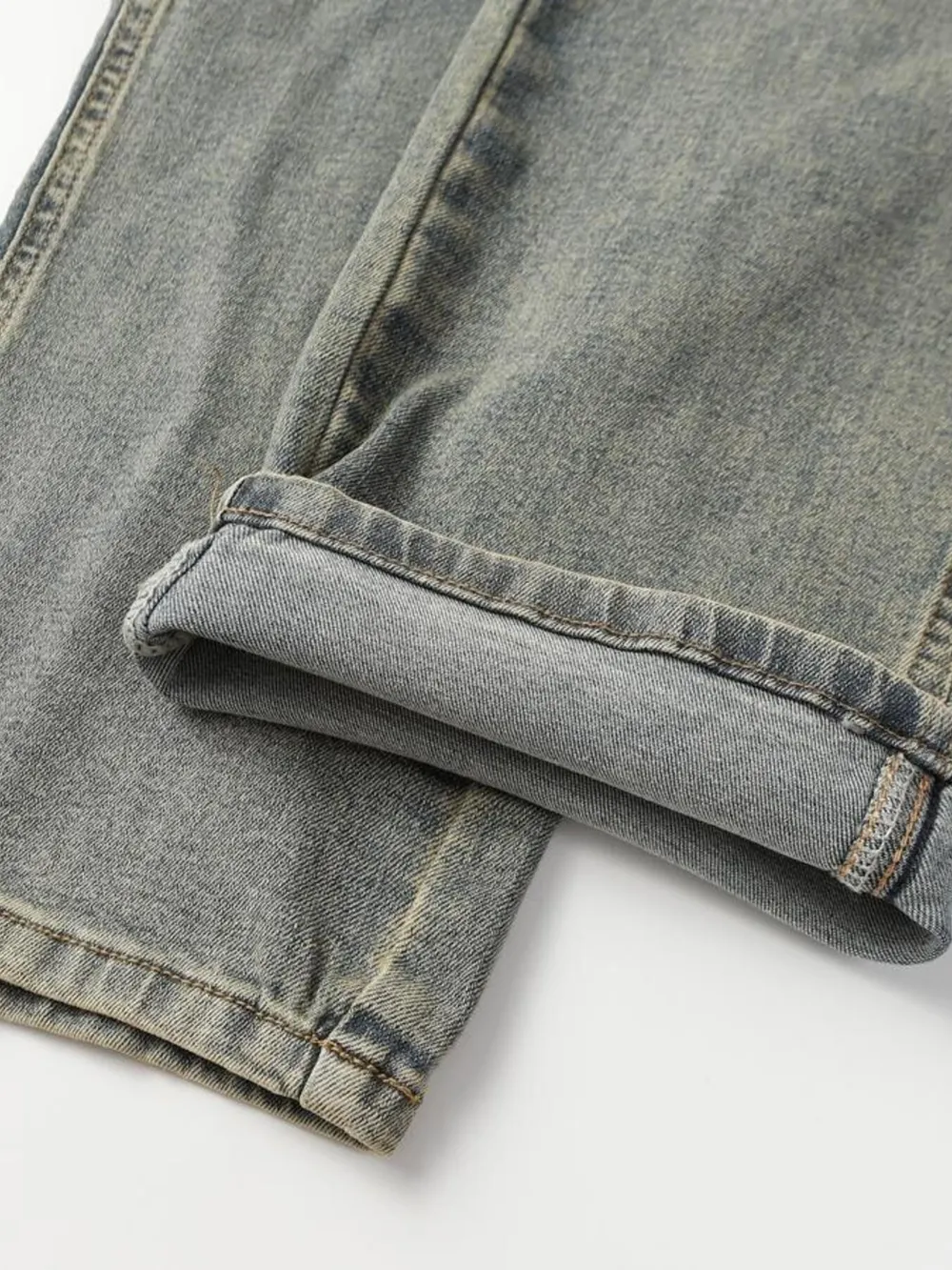 Men's High Waist Straight Leg Cargo Jeans, image 16