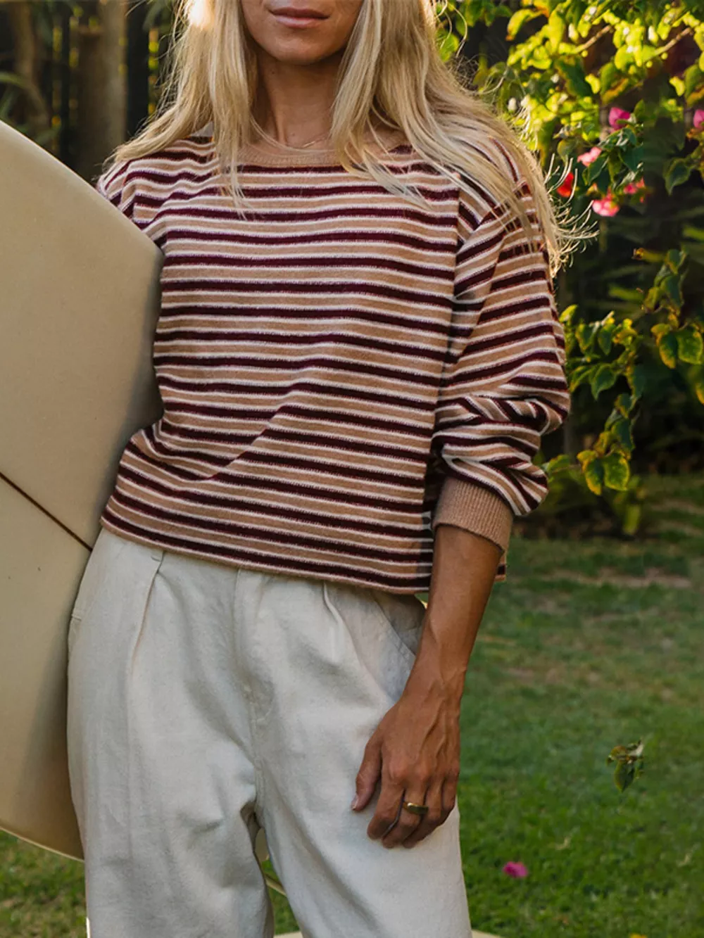 Striped Crew Neck Sweater, image 3