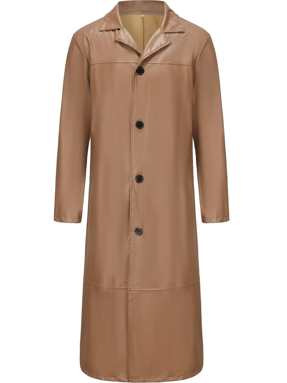 Men's Full Size Button Up Long Sleeve Longline Jacket Plus Size, image 5
