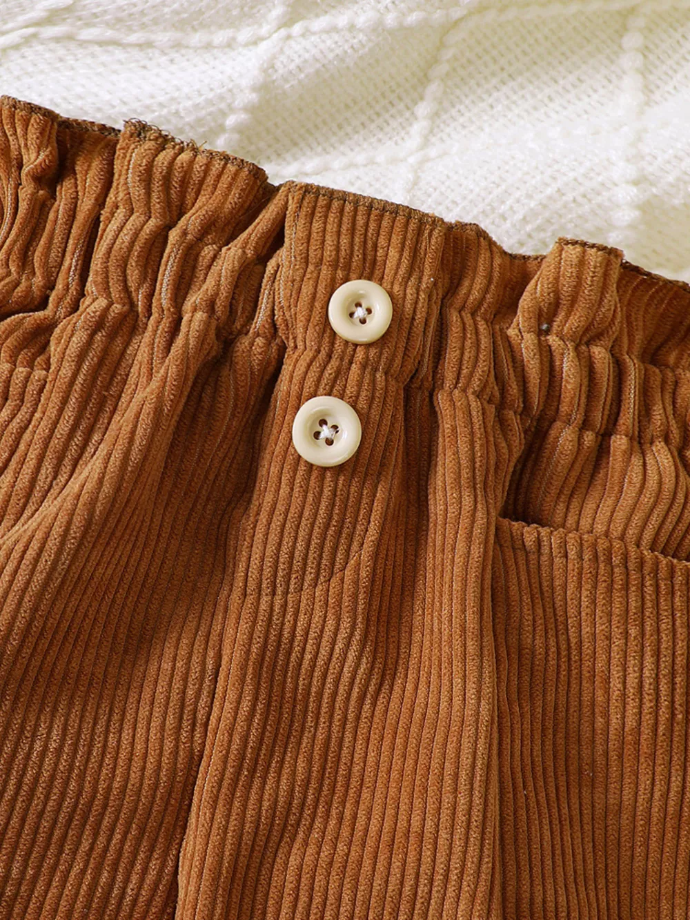 Children's Ruffled Hem Corduroy Pants, image 4