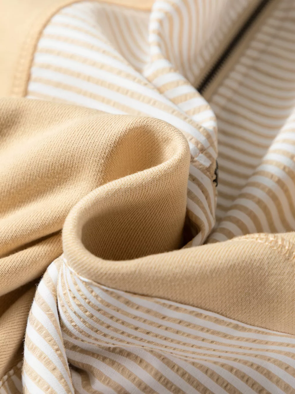 Quarter Zip Striped Patchwork Drop Shoulder Loose Long Sleeve Top, image 6
