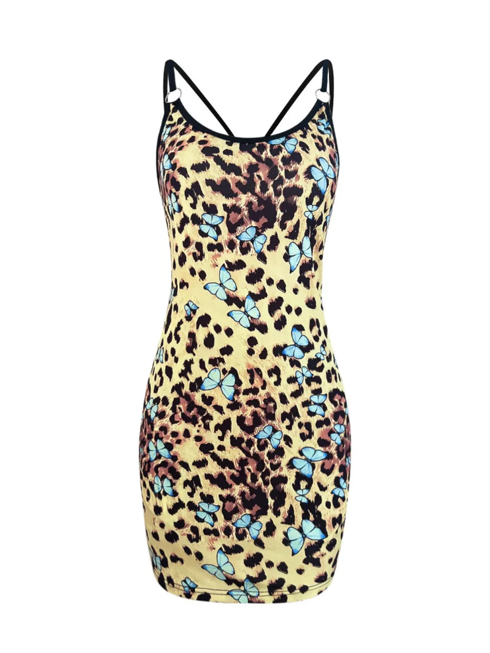 Leopard Print Butterfly Mini Cami Dress, image 5