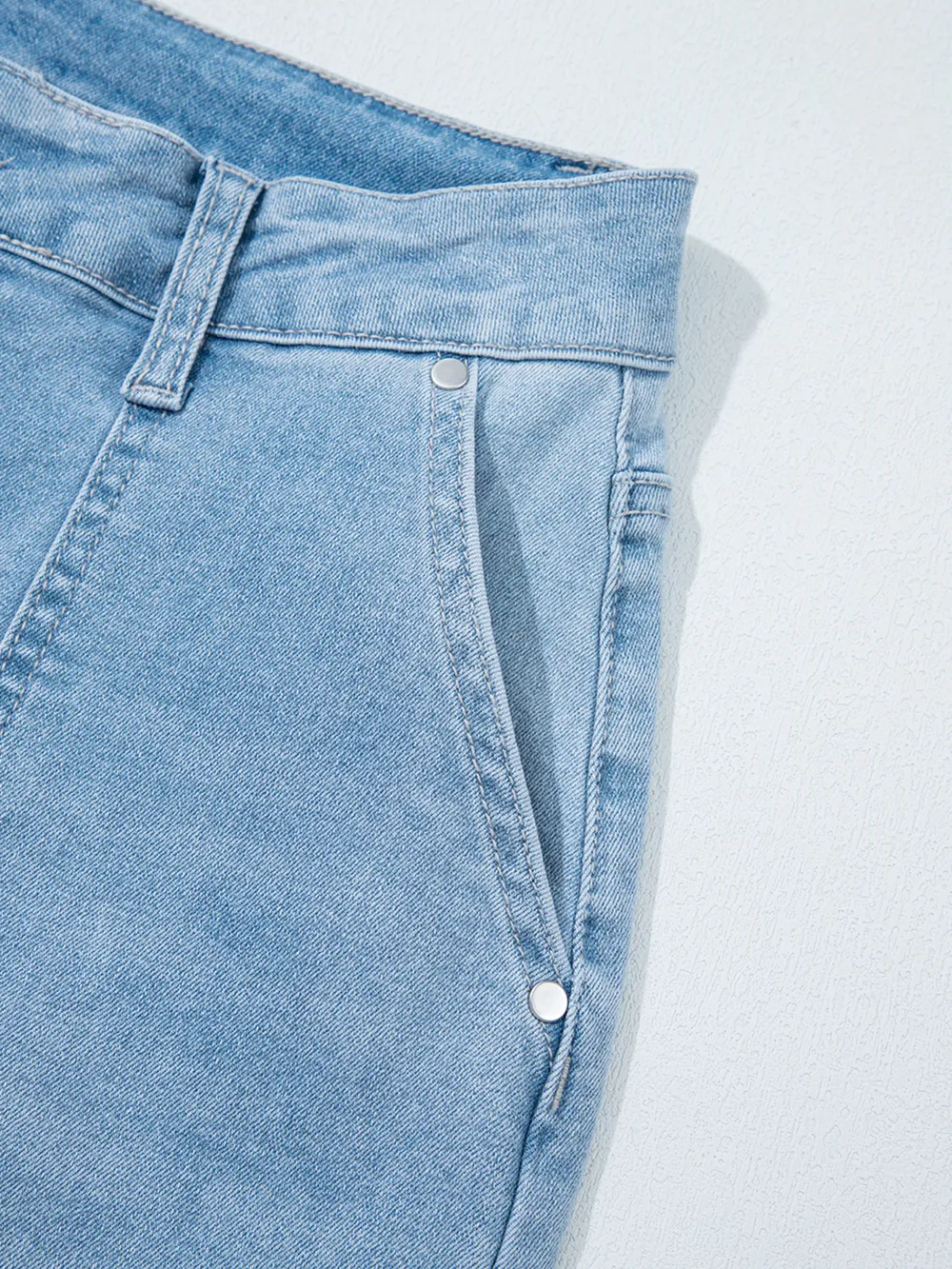 High Rise Barrel Relaxed Patch Pocket Jeans, image 6