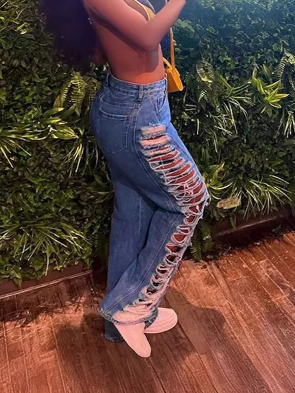 Side Distressed Jeans, image 5