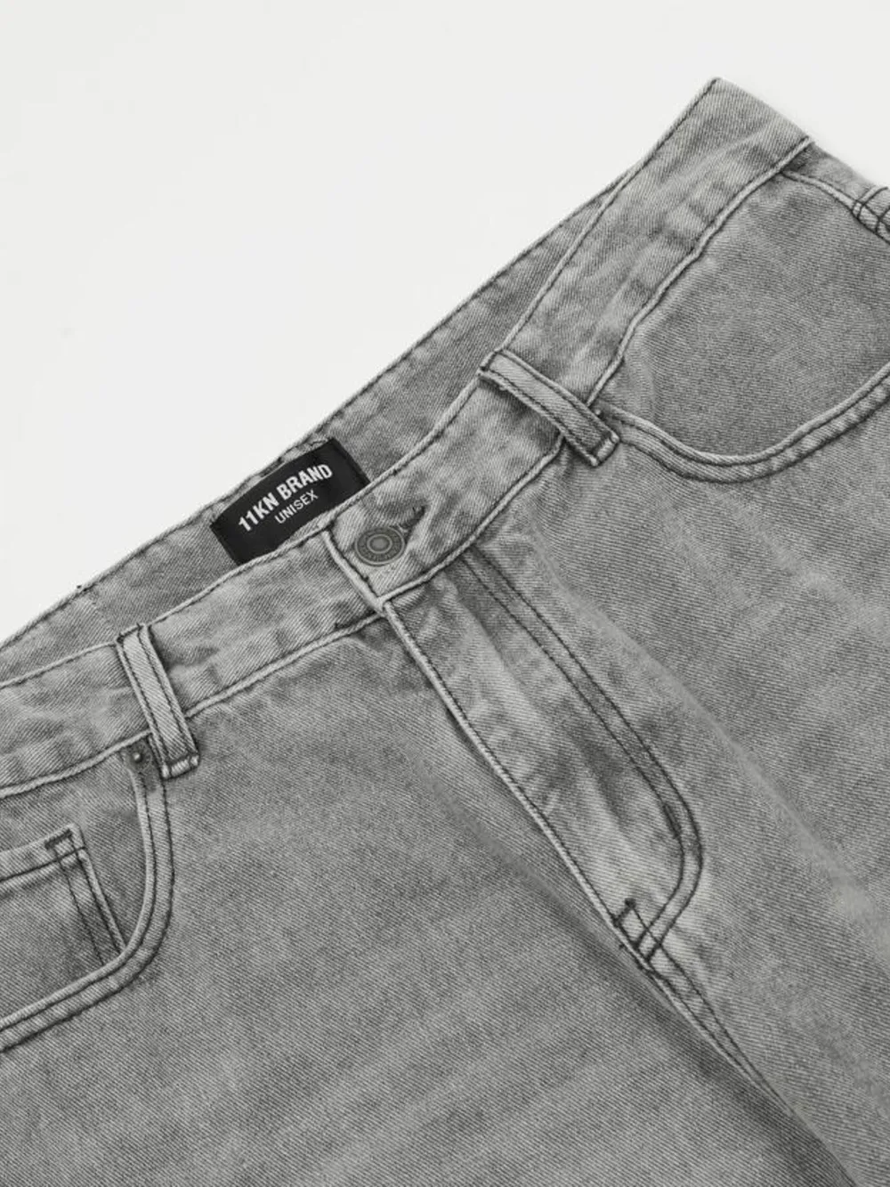Men's High-Rise Wide Leg Washed Jeans, image 9