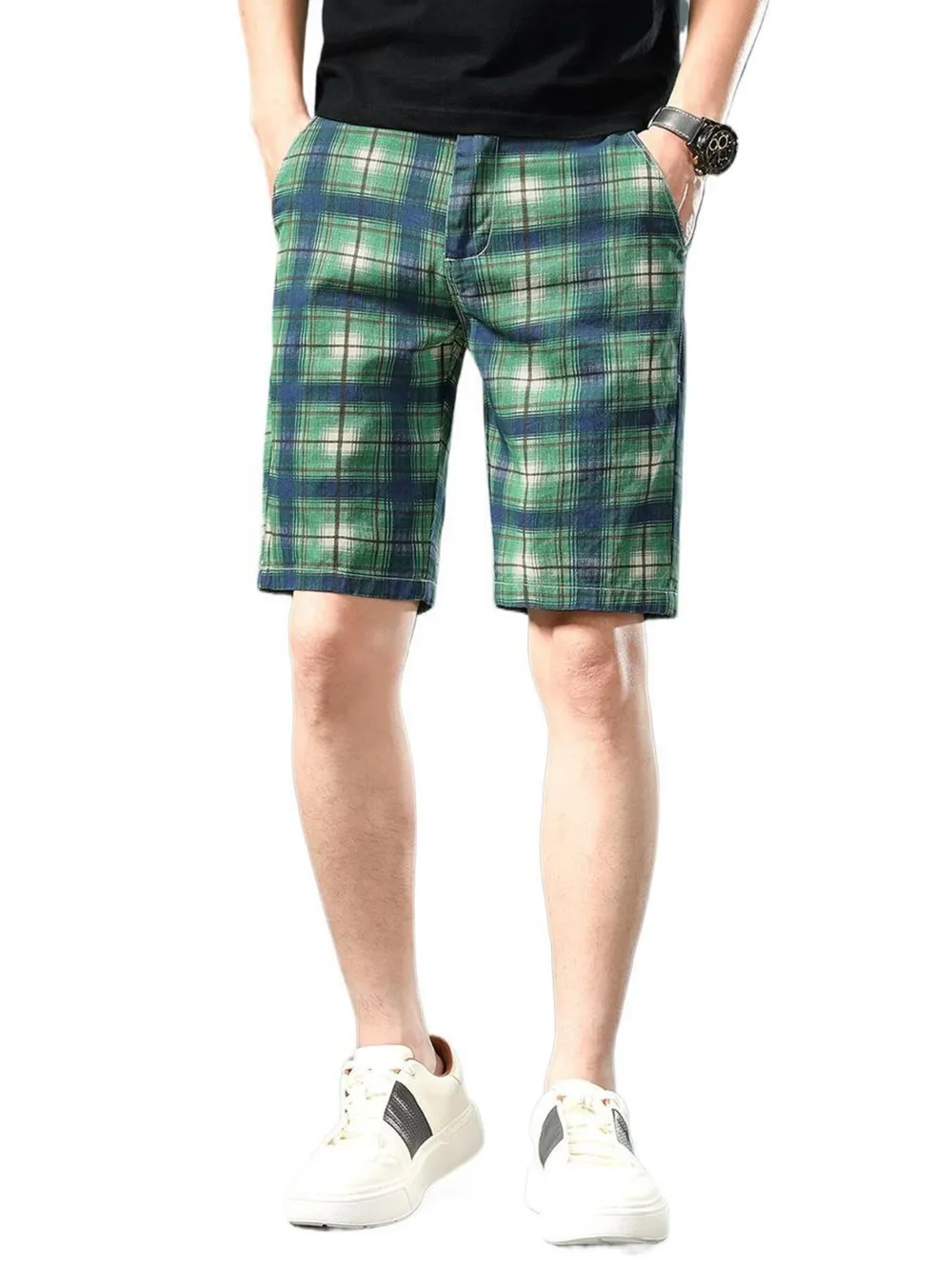 Men's Plaid Casual Shorts, image 3