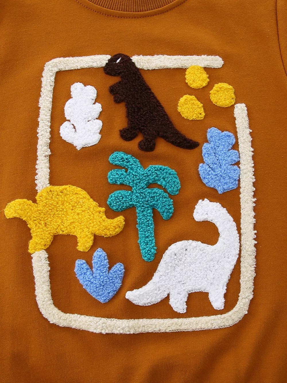 Children's Dinosaur Applique Crew Neck Sweatshirt, image 4