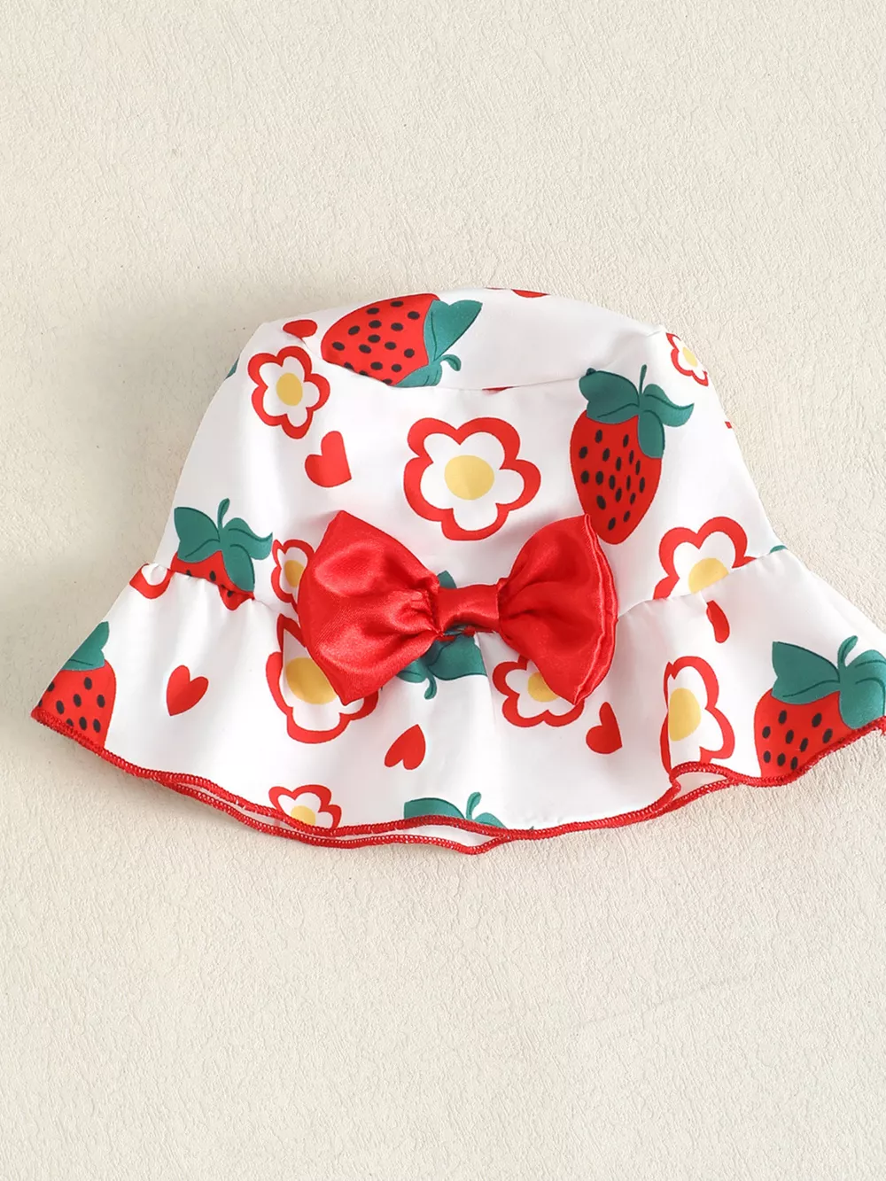 Children's Strawberry Print Cami and Skort Set with Hat, image 4