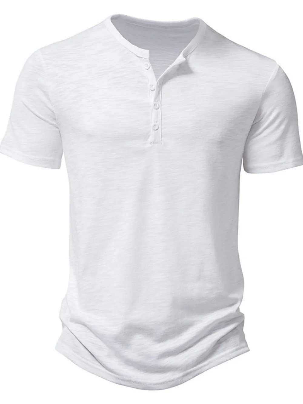 Men's Button Detail Short Sleeve Top, image 2