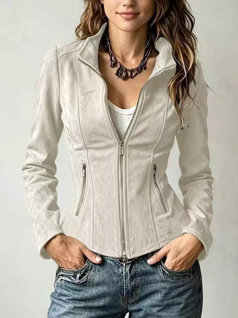 Slim-Fit Zip-Up Jacket, image 4