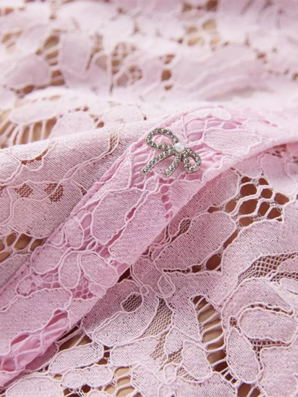 Lace Short Sleeve Mermaid Dress, image 15