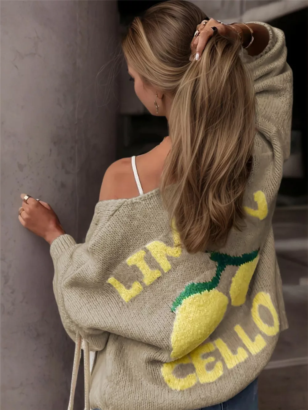 Lemon Button Up Cardigan, image 2
