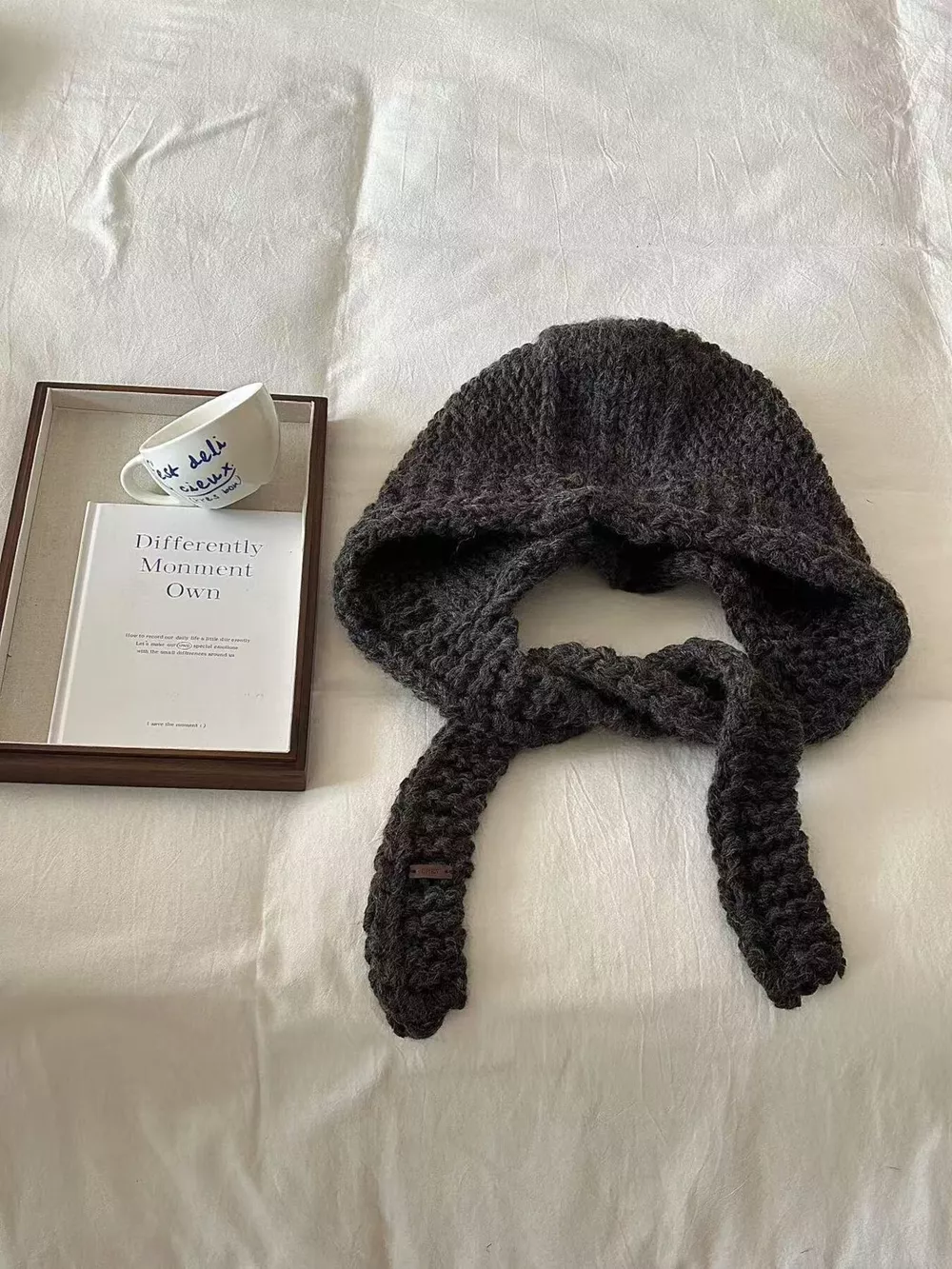 Knitted Earflap Beanie Hat, image 14