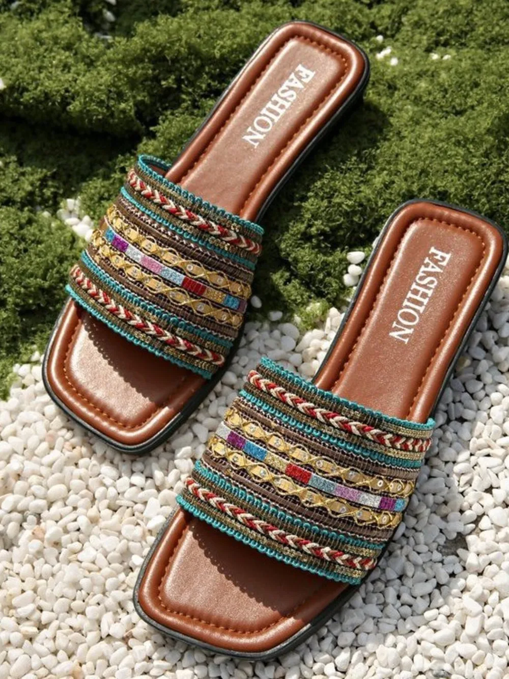 Open Toe Flats Sandals, image 3