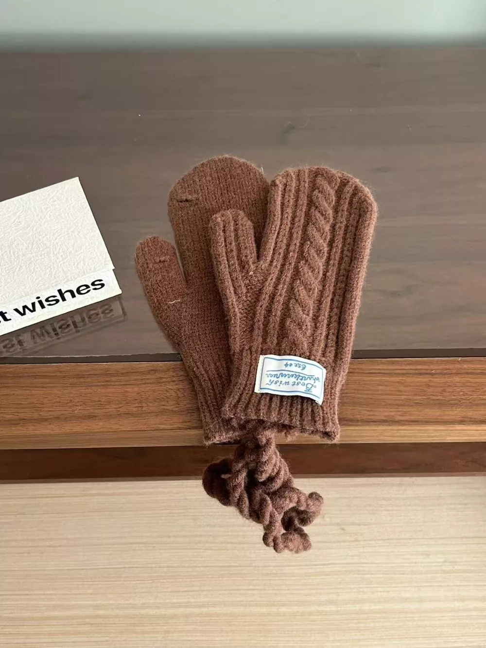 Cable Knit Warm Gloves, image 20