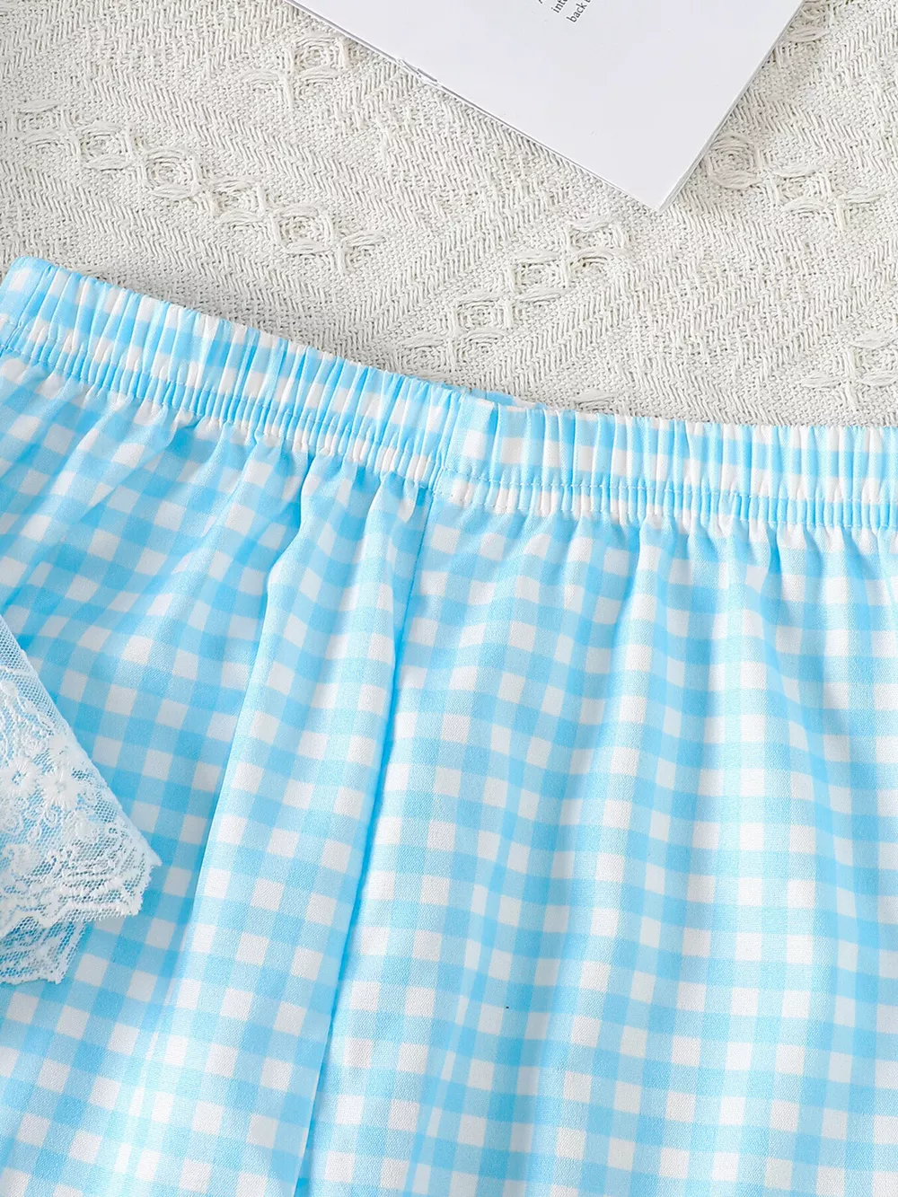 Children's Bunny Gingham Top and Pants Set, image 6
