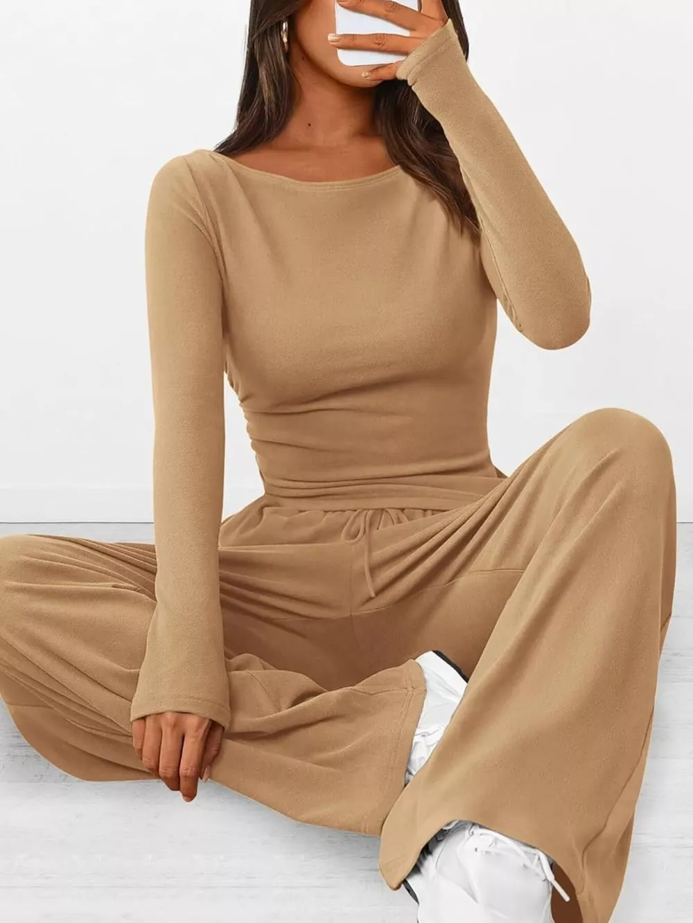 Long Sleeve Top and Wide Leg Pants Set, image 29