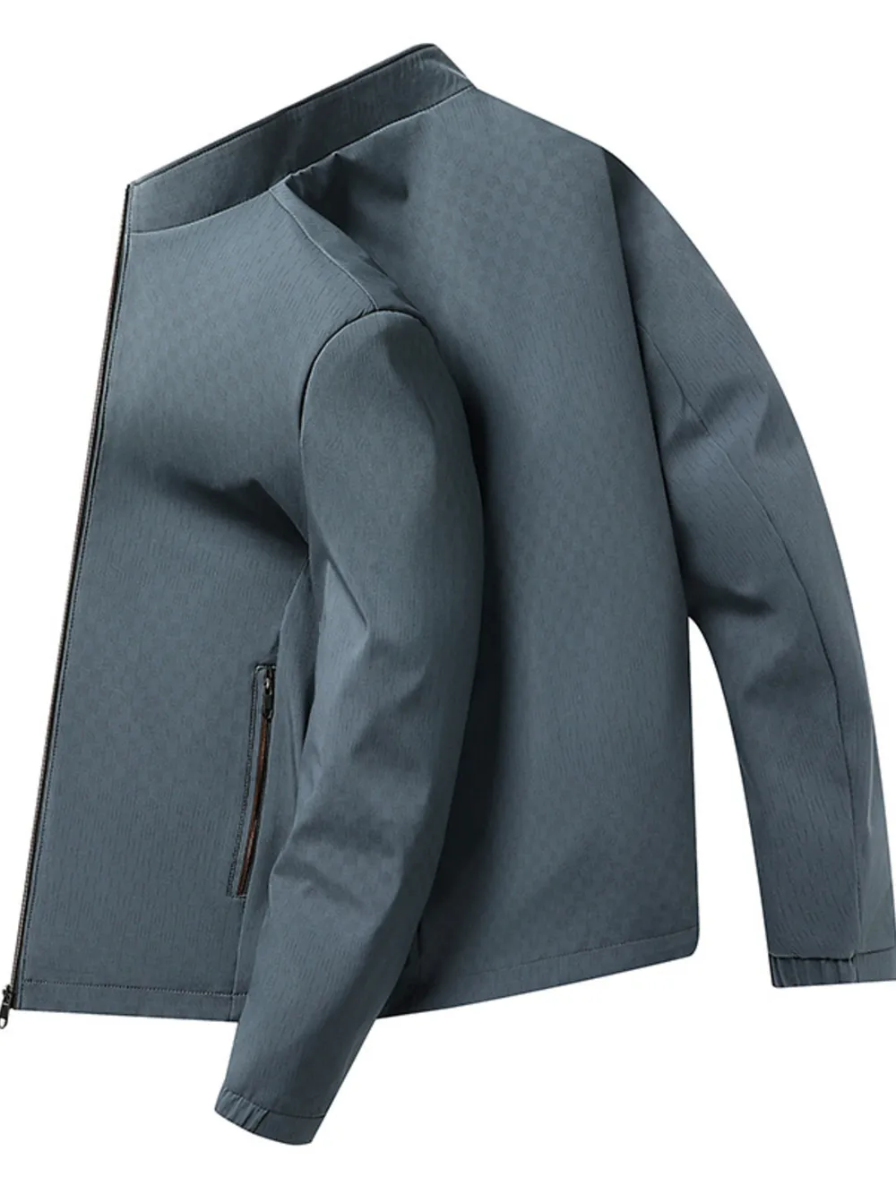 Men's Plus Size Zip Up Long Sleeve Jacket, image 3