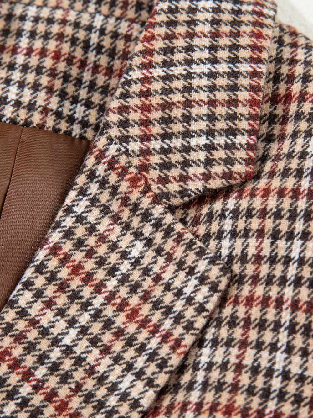 Houndstooth Lapel Collar Blazer, image 13