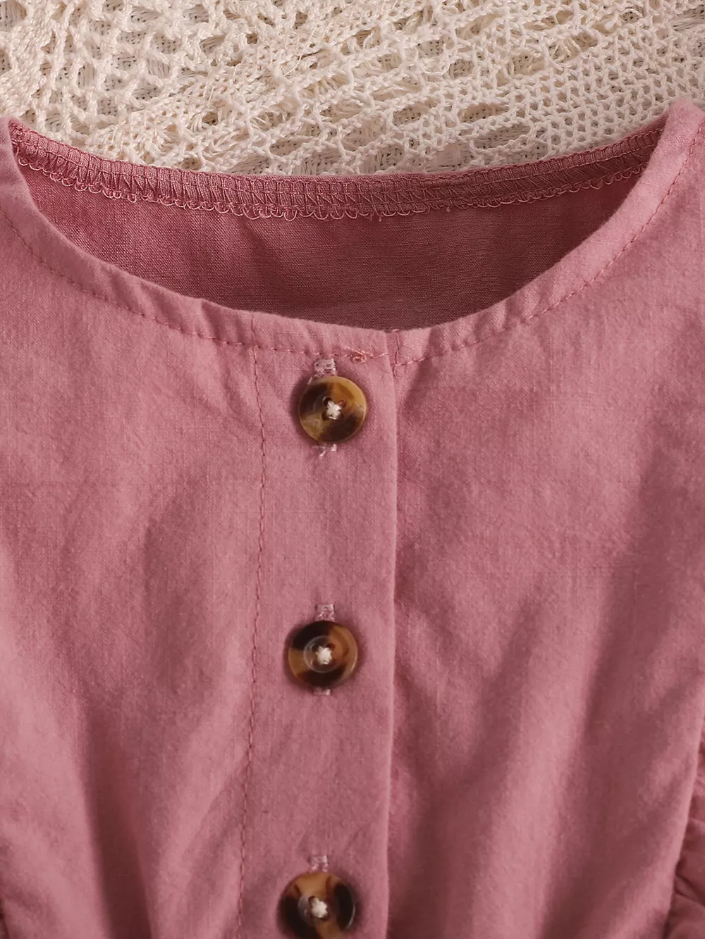 Children's Ruffle Trim Button Front Top and Shorts Set, image 8