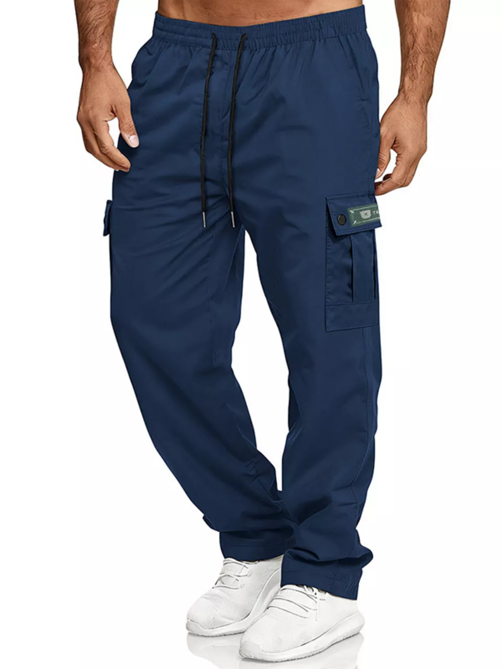 Men's Full Size Cargo Pants with Drawstring Waist Plus Size, image 11
