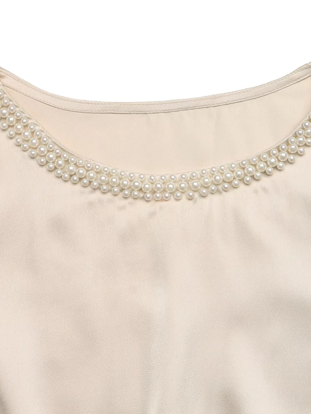 Pearl Trim Satin Bodysuit, image 10