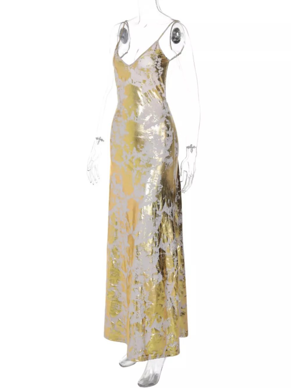 Backless V-Neck Maxi Dress, image 7