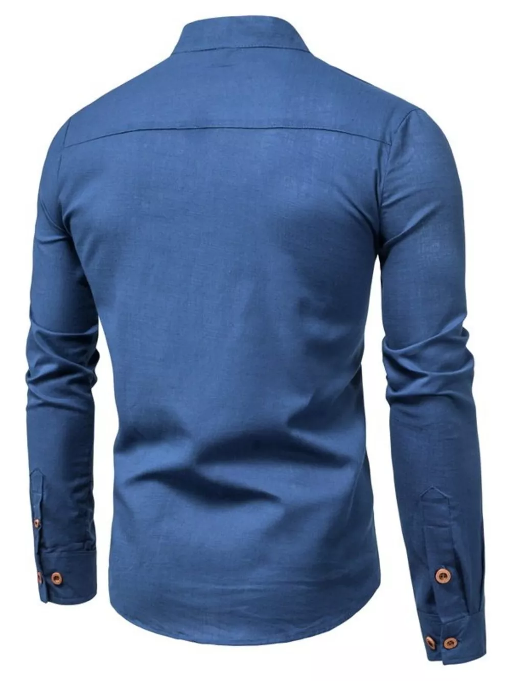 Men's Plus Size Button Detail Long Sleeve Shirt, image 3