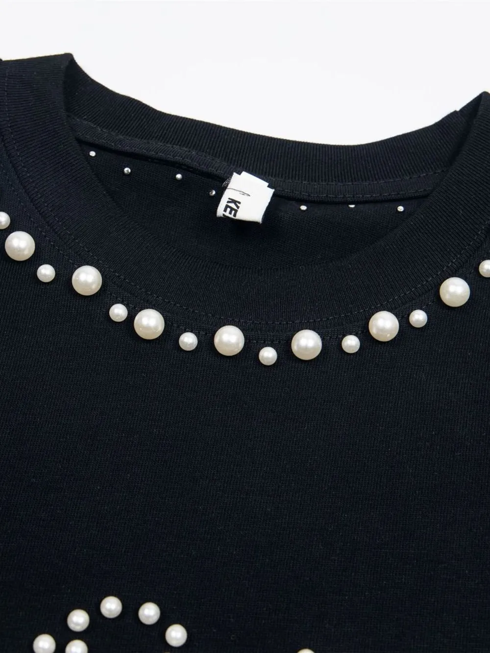 Men's Pearl Detail Round Neck T-Shirt, image 11