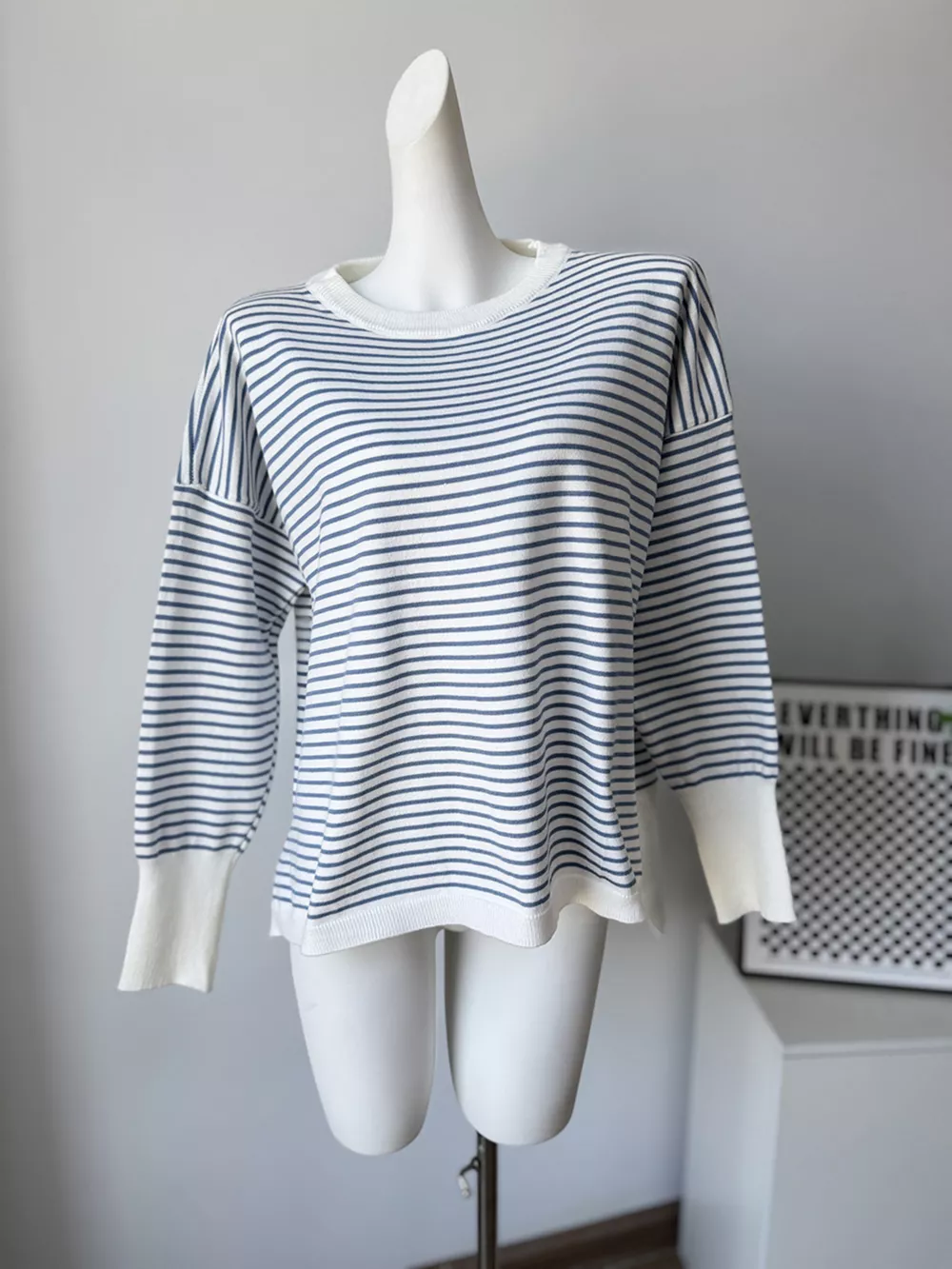 Striped Round Neck Knit Top, image 16