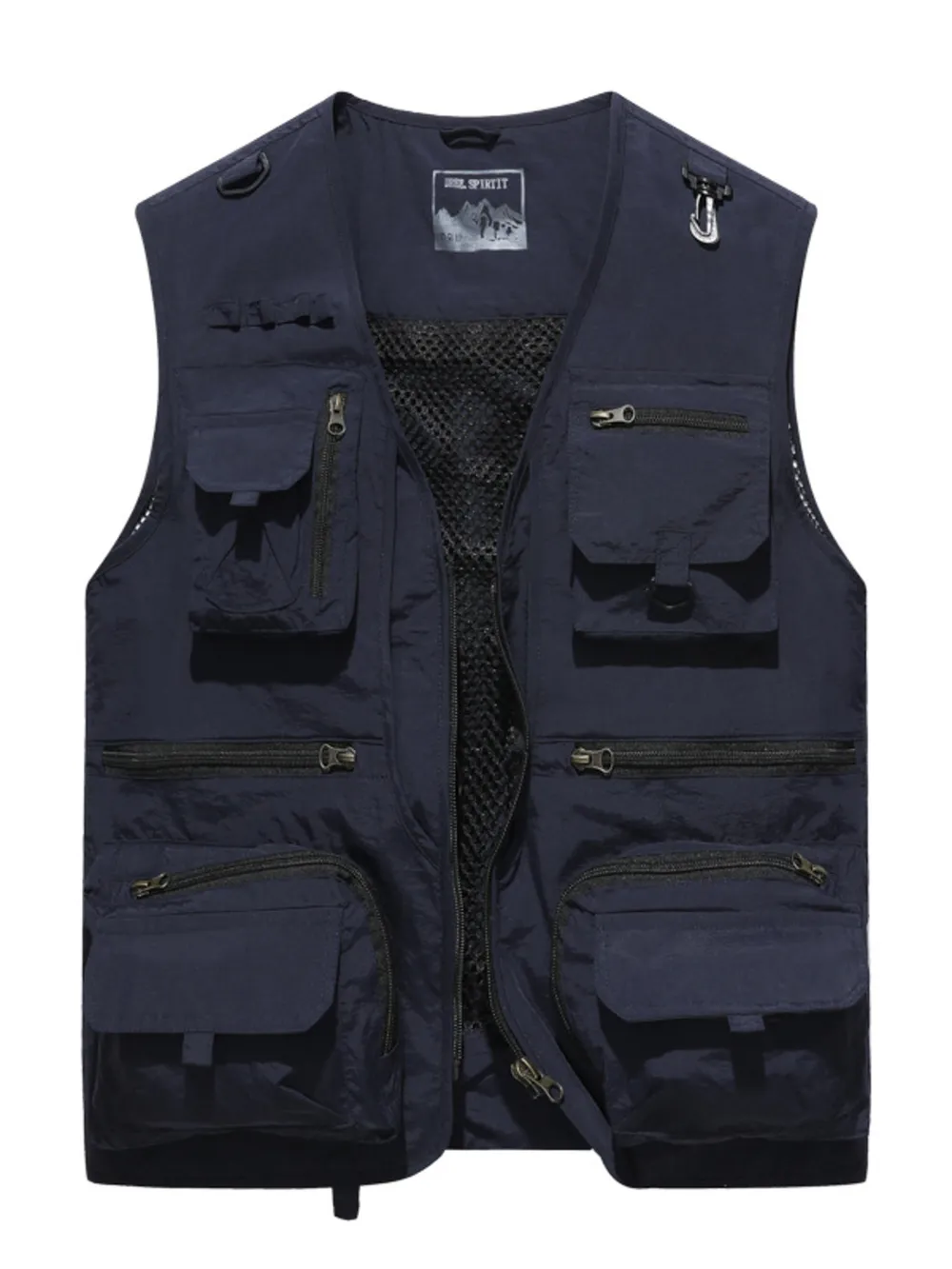 Men's Plus Size Outdoor Workwear Multi-Pocket Quick-Dry Mesh Vest, image 5