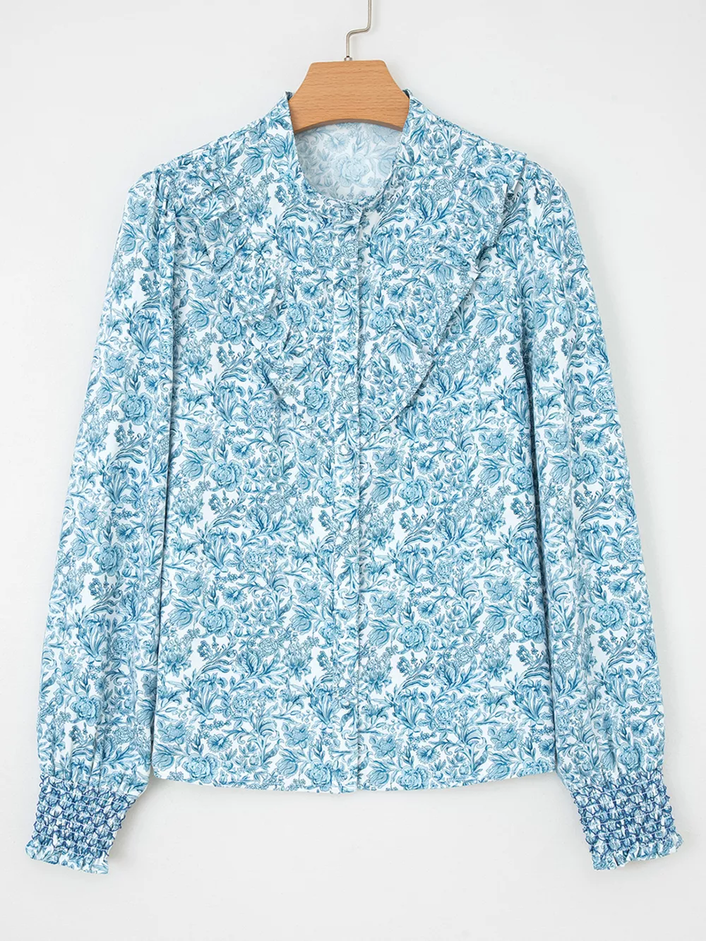 Floral Button Up Puff Sleeve Shirt, image 11