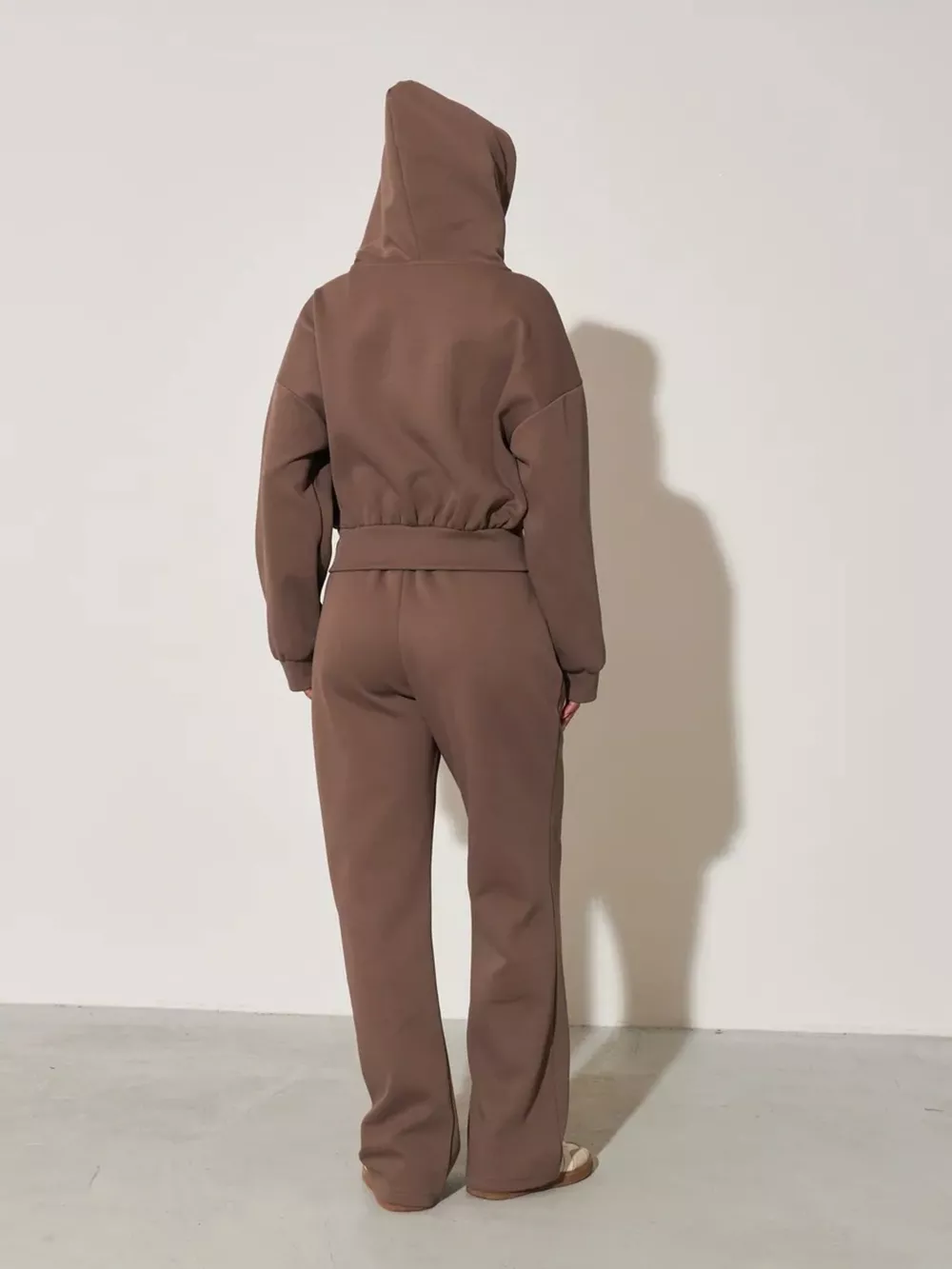 Zip-Up Hoodie and Wide-Leg Sweatpants Set, image 16