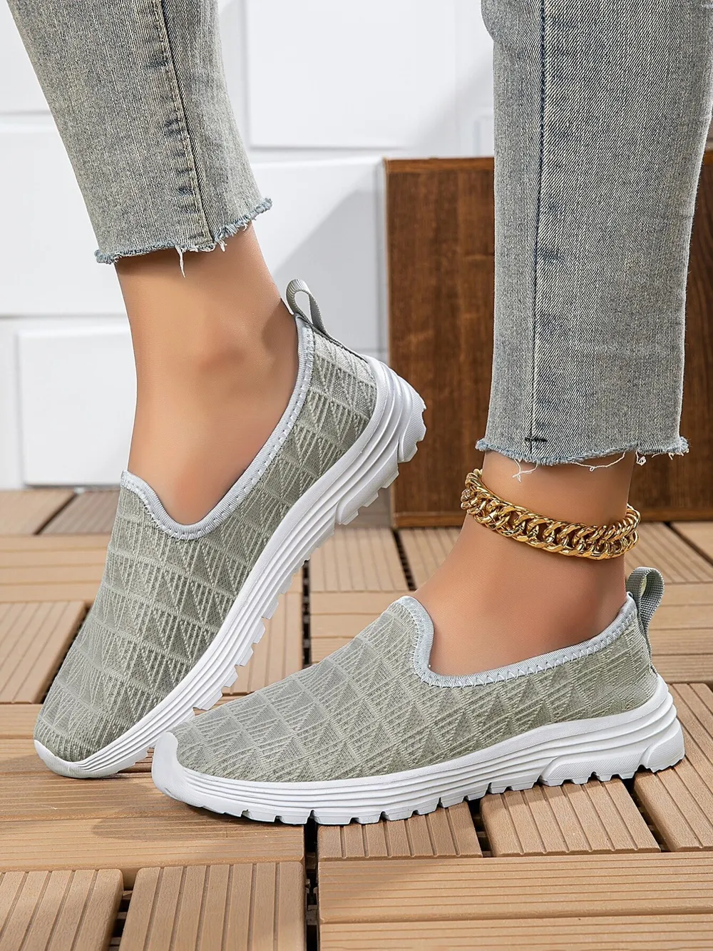 Breathable Mesh Slip-On Sneakers, image 13
