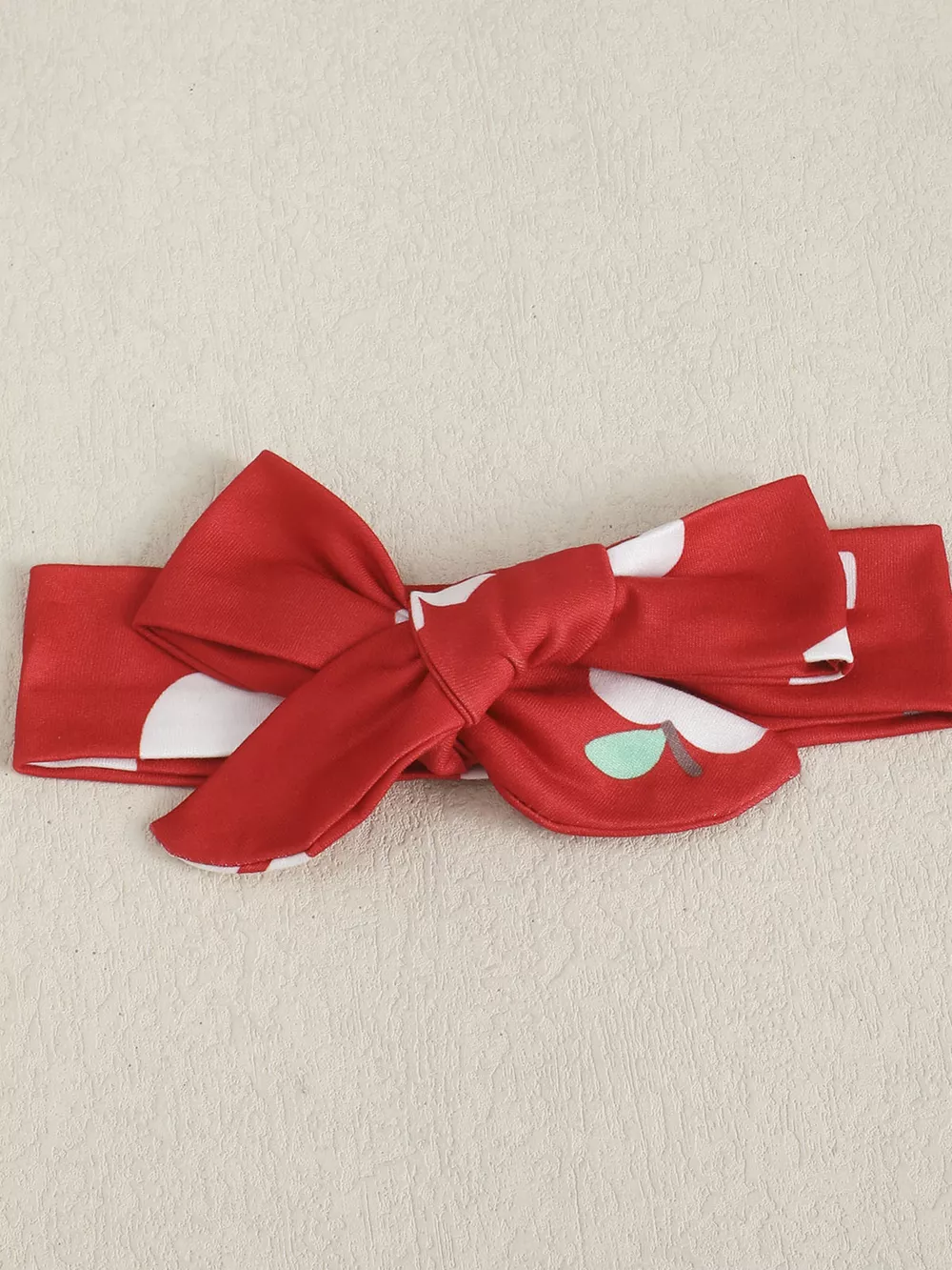 Children's Ribbed Apple Bodysuit & Flare Pants Set with Headband, image 6