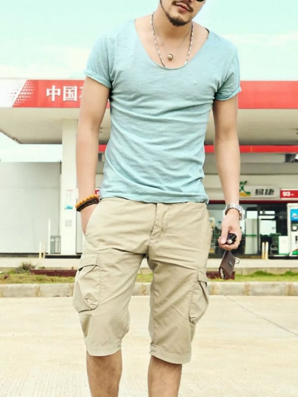 Men's Casual Solid Color Short Sleeve T-Shirt, image 3