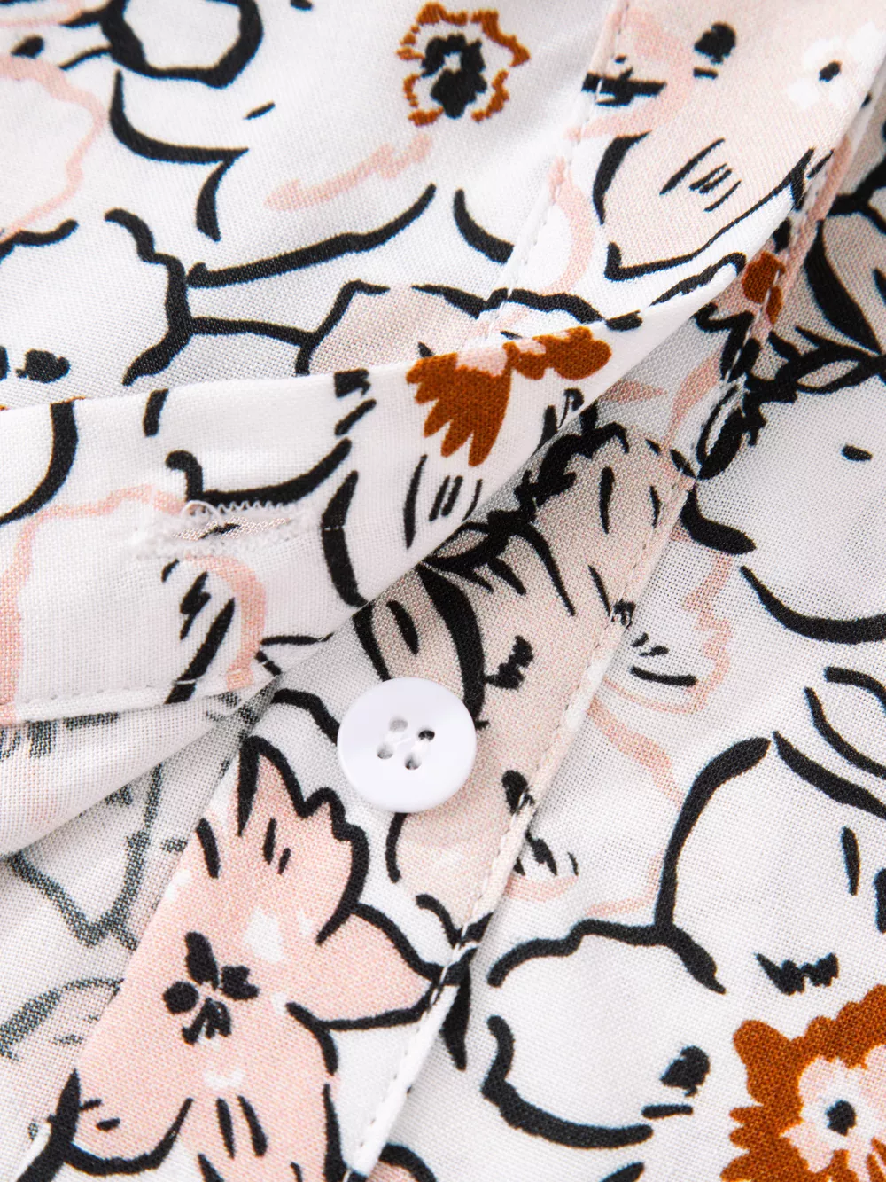 Floral Print Frilled Puff Sleeve Button Down Shirt, image 9
