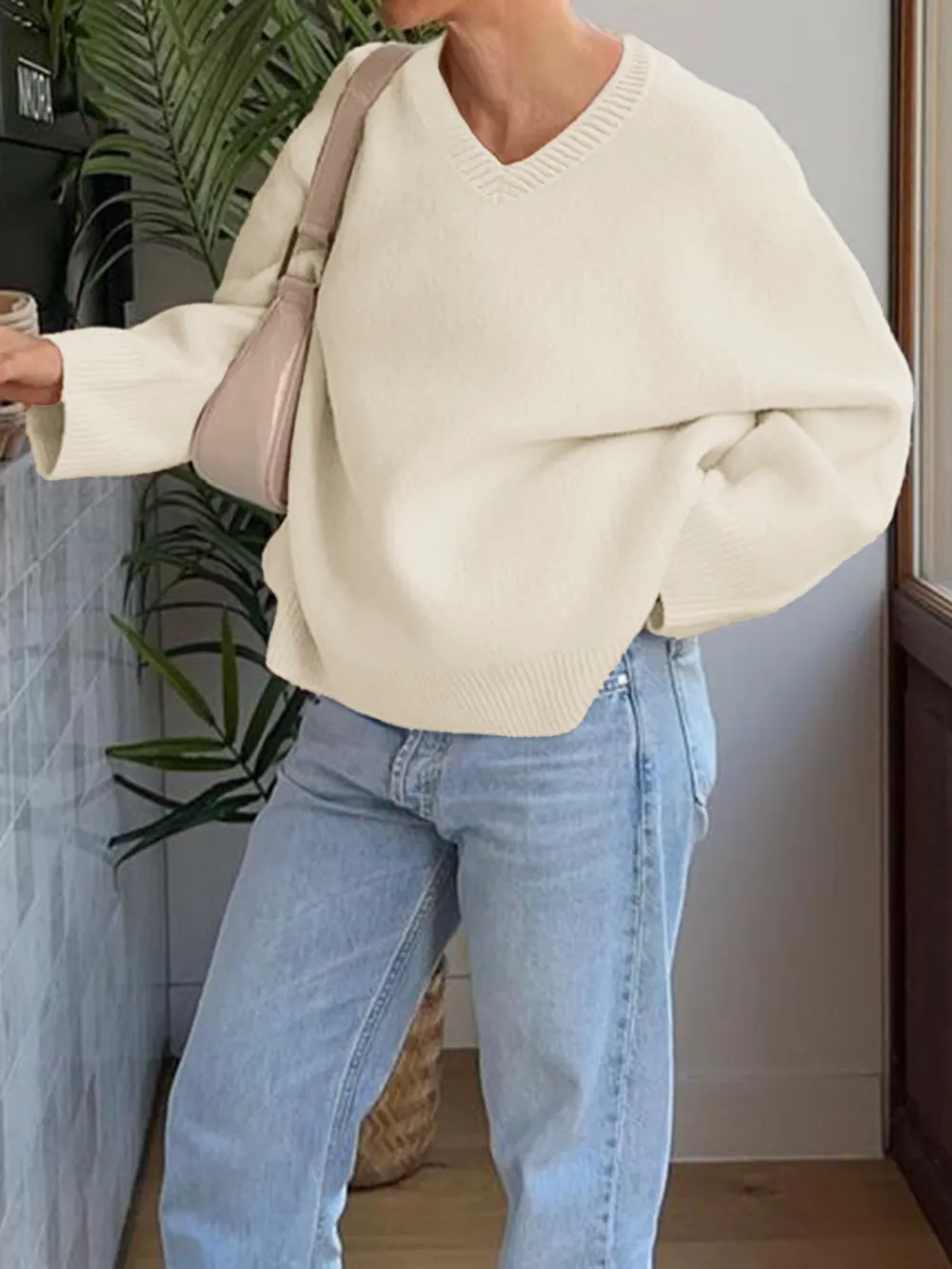 V-Neck Long Sleeve Sweater, image 9
