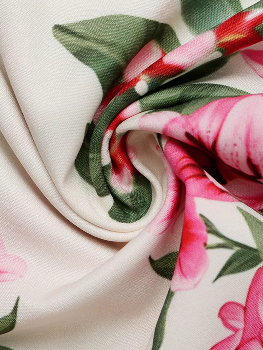 Floral Print V-Neck Midi Dress, image 8