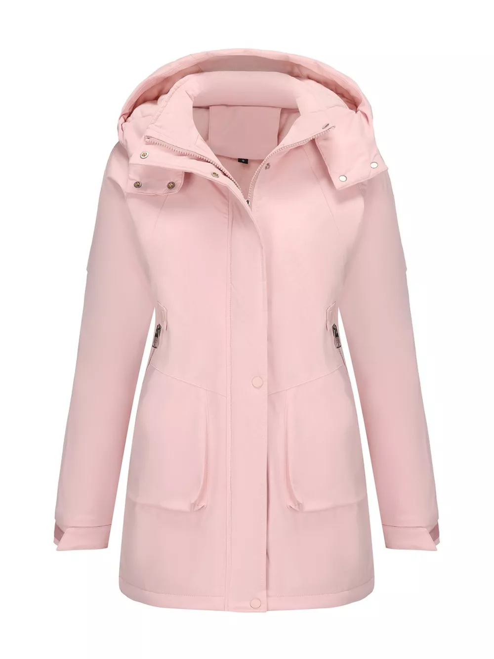Full Size Hooded Mid-Length Windproof Outerwear Plus Size, image 28