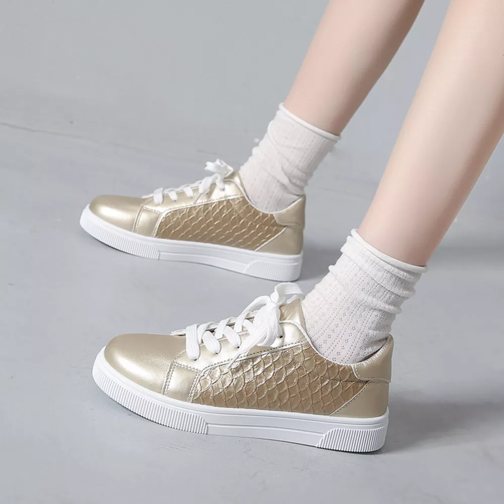 Round Toe Lace Up Sneakers, image 4