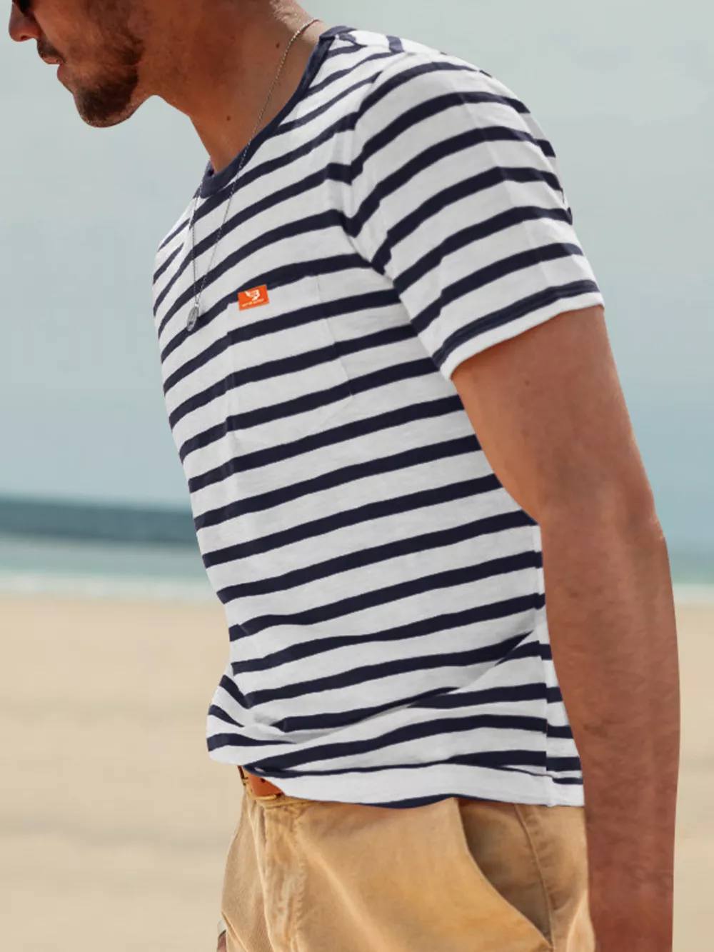 Men's Full Size Striped Pocket Short Sleeve T-Shirt Plus Size, image 9