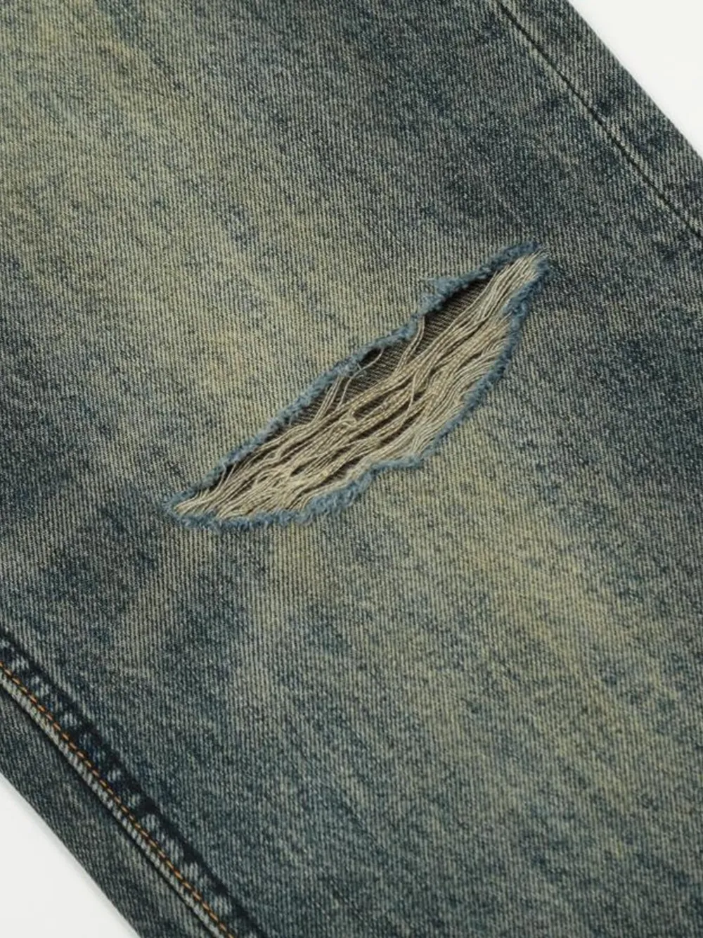 Men's Vintage Distressed Flare Jeans, image 8